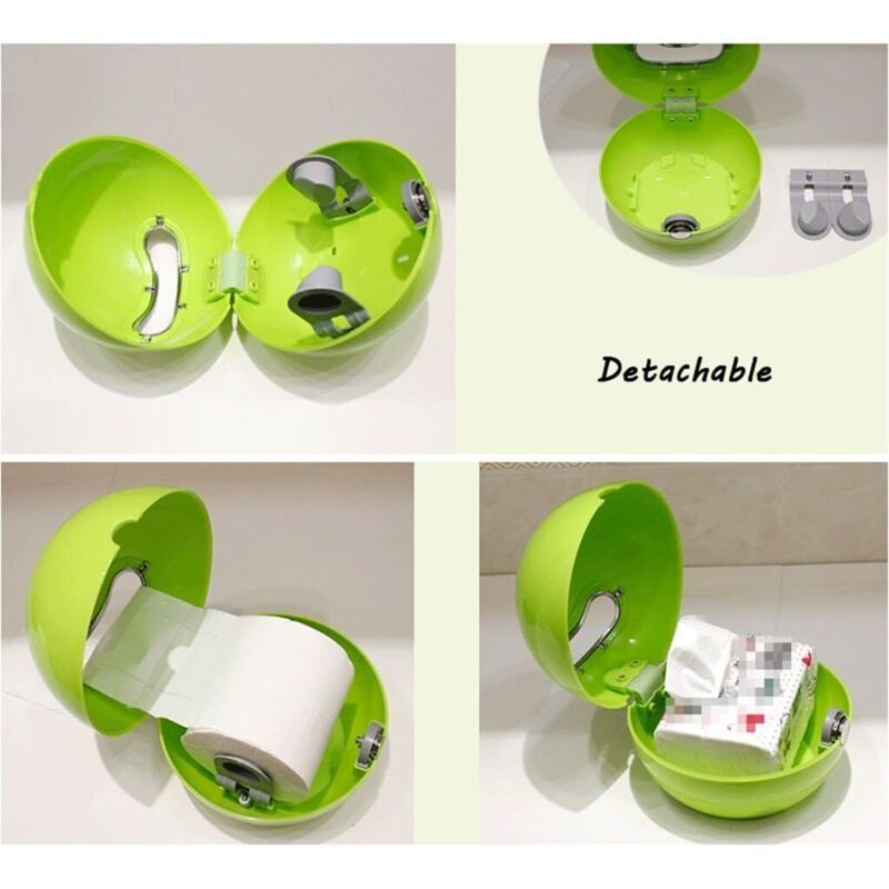 Waterproof Punch Free Candy Ball Toilet Paper Holder Plastic Bathroom Roll and Towel Holder Multicolor, 18.5cm Diameter - Image 3