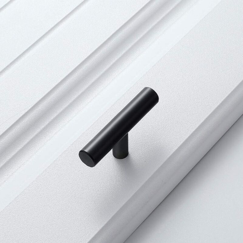 10 Pack Black Stainless Steel Kitchen Cabinet Door Handles, 50mm Hole Spacing - Image 4