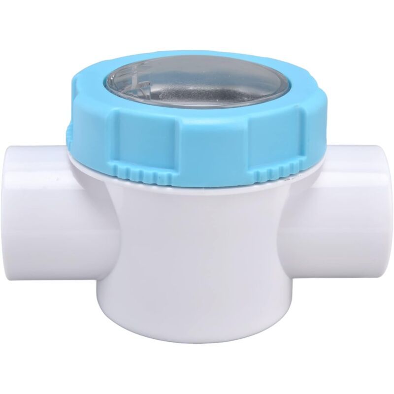 Swimming Pool Check Valve G1.5 PVC Safety Valve with Sight Lens for Spa Filter, 50mm - Image 1