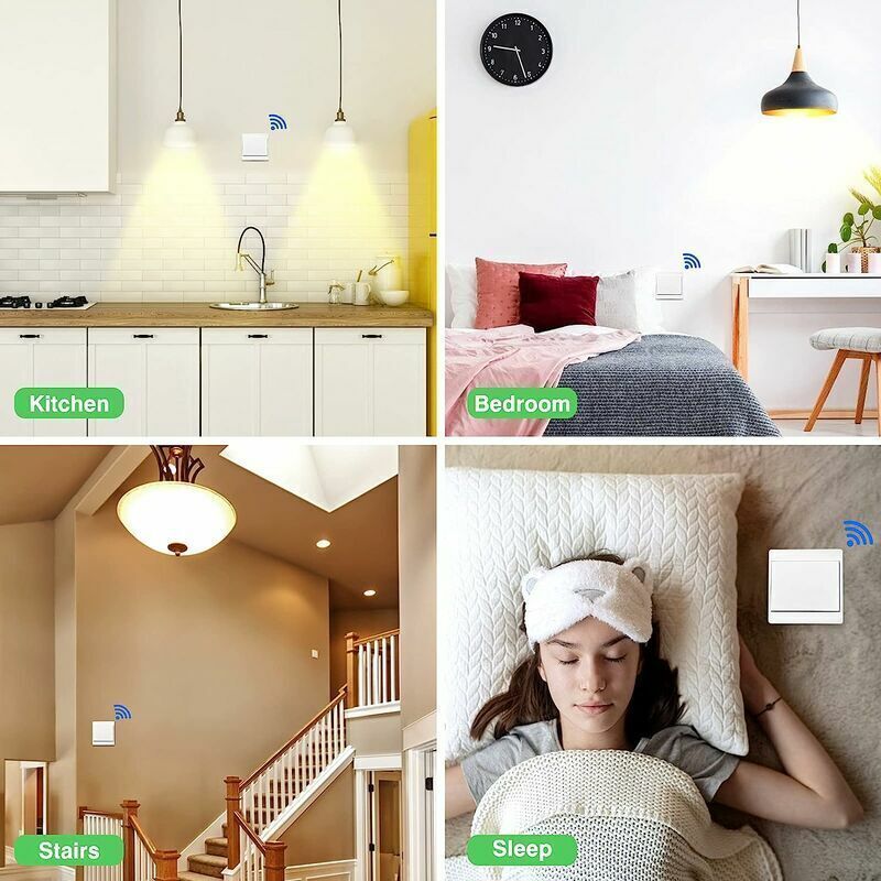 Self Powered Wireless Wall Remote Control Transmitter Waterproof No Battery Switch for Lights and Appliances - Image 3
