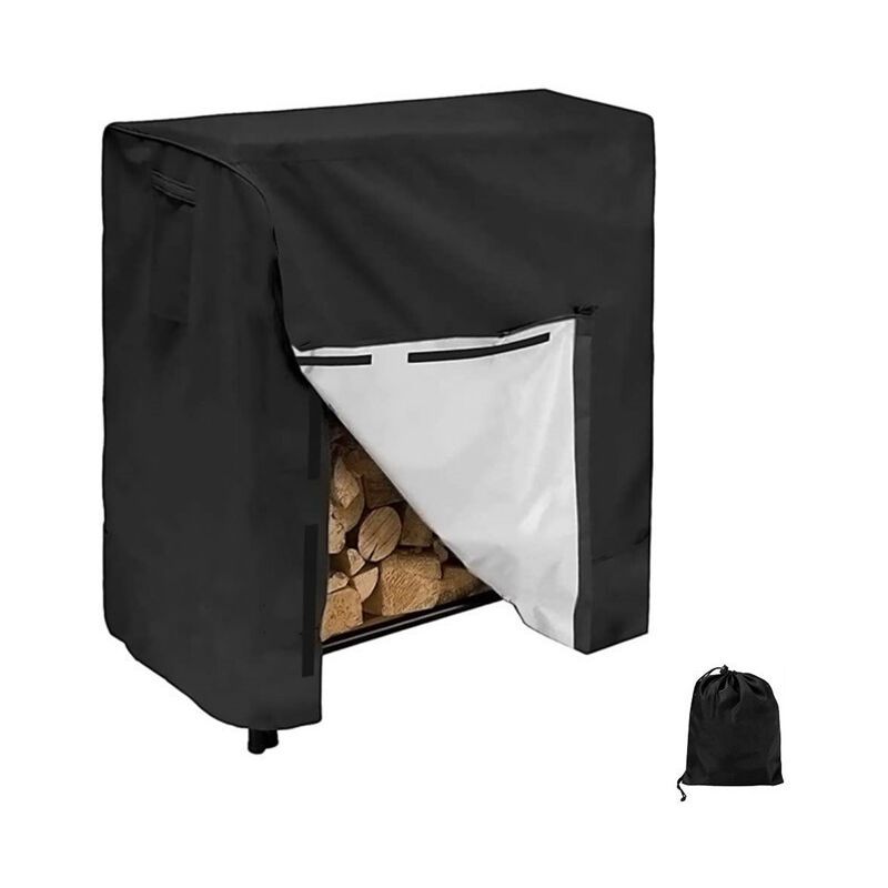 Firewood Rack with Waterproof 420D Oxford Cover Large Outdoor Log Holder, 222 x 64 x 2in - Image 1