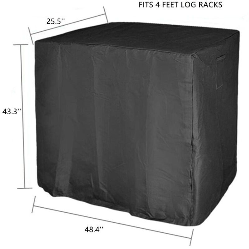 Firewood Rack with Waterproof 420D Oxford Cover Large Outdoor Log Holder, 222 x 64 x 2in - Image 3