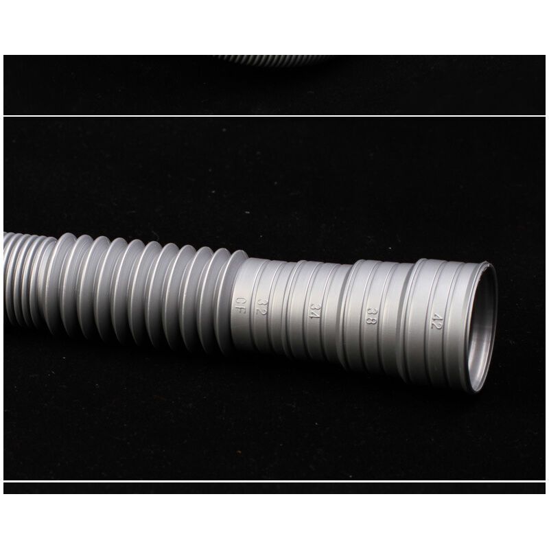 Washing Machine Drain Hose Corrugated Plastic Extension Tube Grey, 2M - Image 4