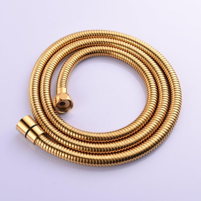 Gold Anti Kink Stainless Steel Flexible Shower Hose with Solid Brass Connector, 2M 78in - Image 1