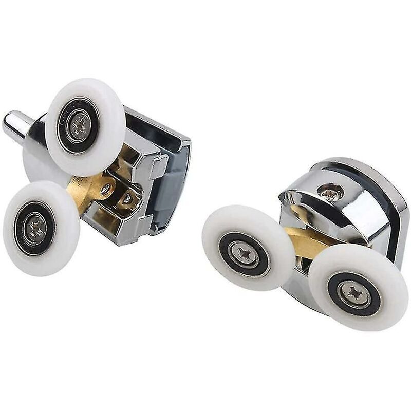 4 Pack Shower Door Rollers Upper and Lower Replacement Wheels for Sliding Shower, 23mm - Image 3