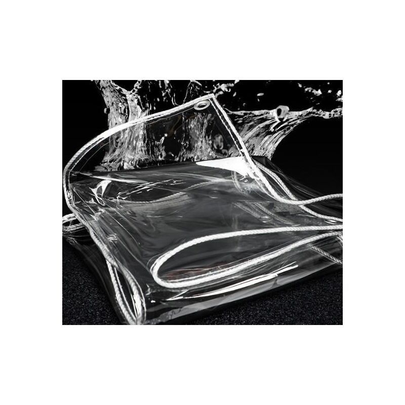 Transparent Reinforced Protective Tarpaulin 350g per Square Meter, 2 x 3M - Image 2