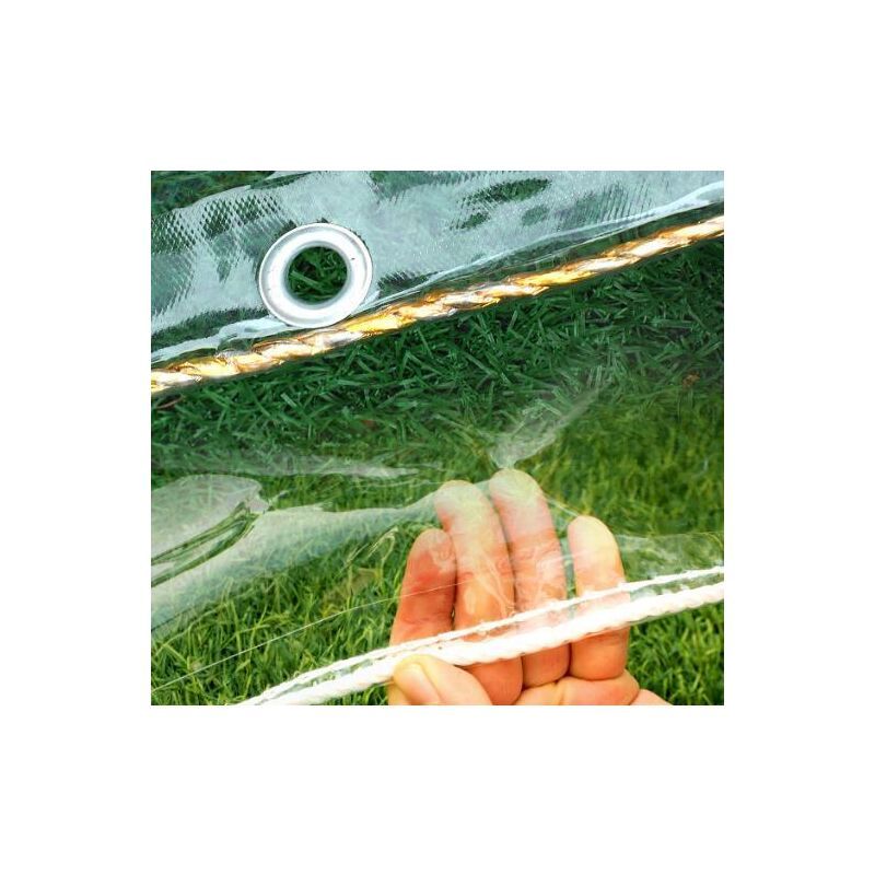 Transparent Reinforced Protective Tarpaulin 350g per Square Meter, 2 x 3M - Image 3