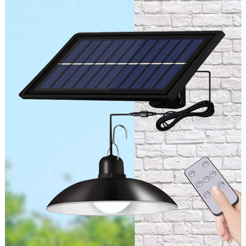 Solar Chandelier 30 LED Retro Bulb Light with Remote Control 3 Brightness Levels White Light IP65 - Image 1