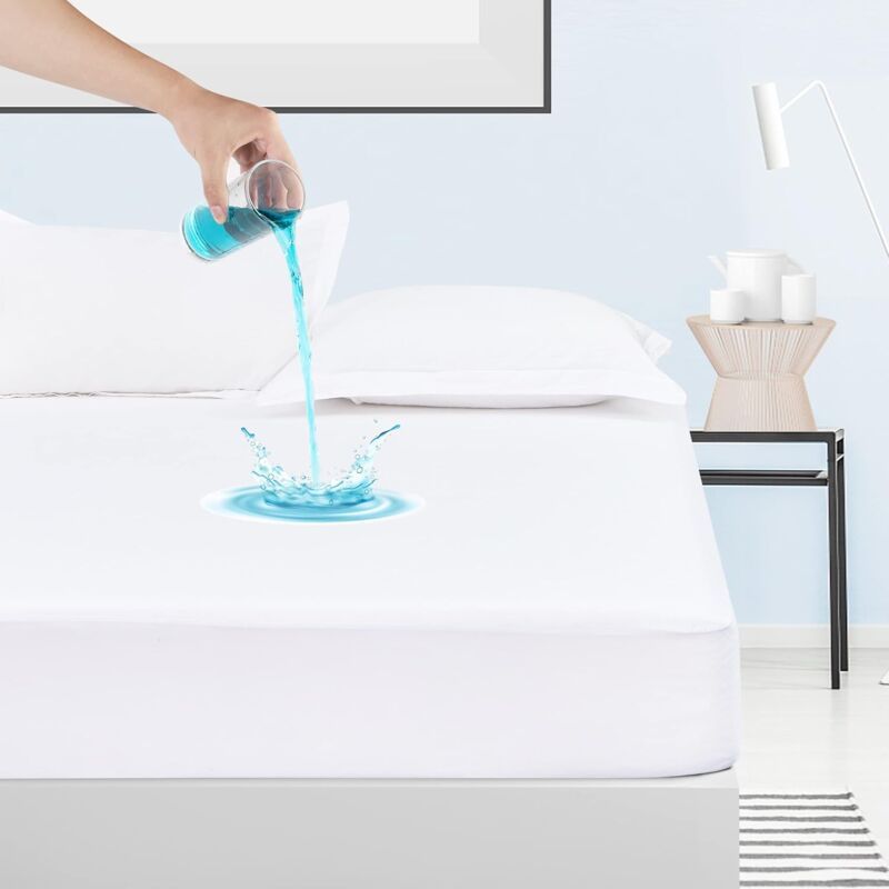 Waterproof Breathable Quiet Washable Mattress Protector for King Bed, 140 x 200 x 30cm - Image 1
