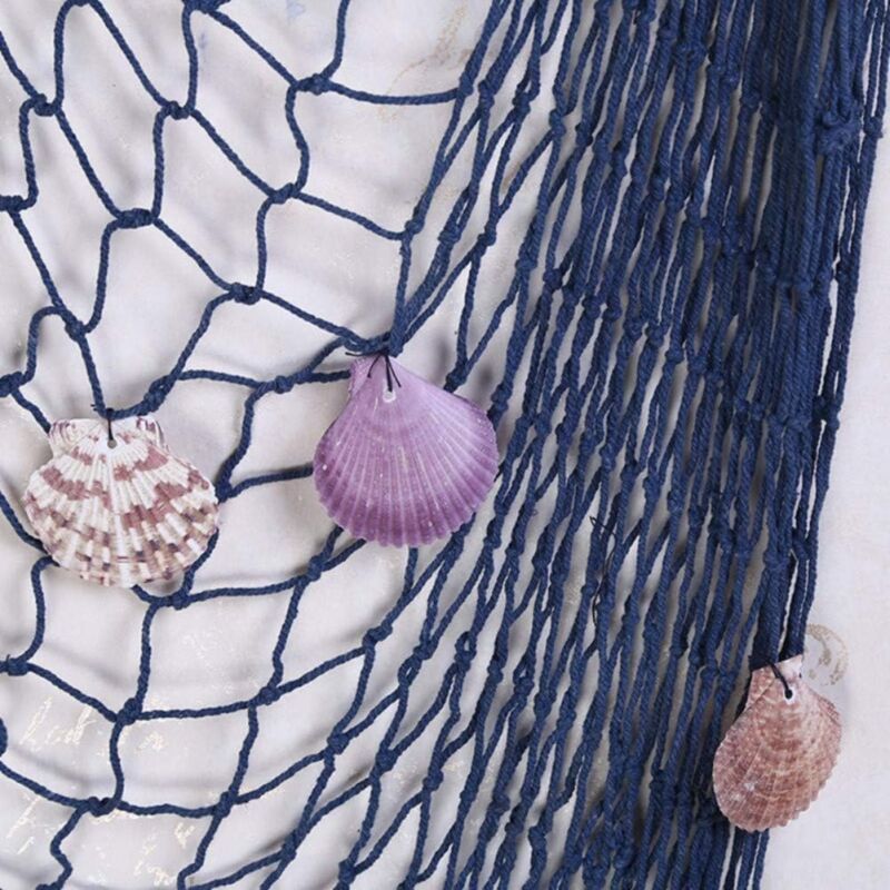 Decorative Fishing Net with Shells Nautical Beach Wall and Door Decor - Image 2