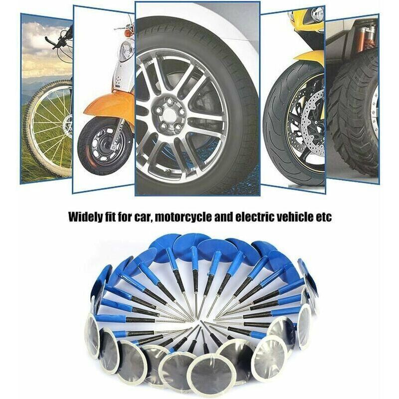 24 Pack Universal Tubeless Tire Puncture Repair Mushroom Plugs for Car Motorcycle, 36 x 4mm - Image 2