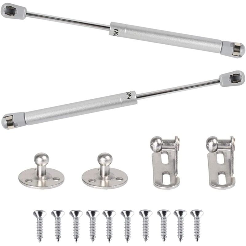2 Pack 100N Gas Springs Hydraulic Struts with Screws for Cabinet Cupboard Door, 265mm - Image 1