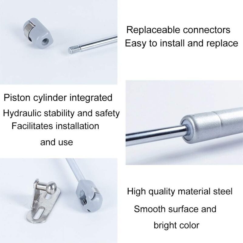 2 Pack 100N Gas Springs Hydraulic Struts with Screws for Cabinet Cupboard Door, 265mm - Image 4