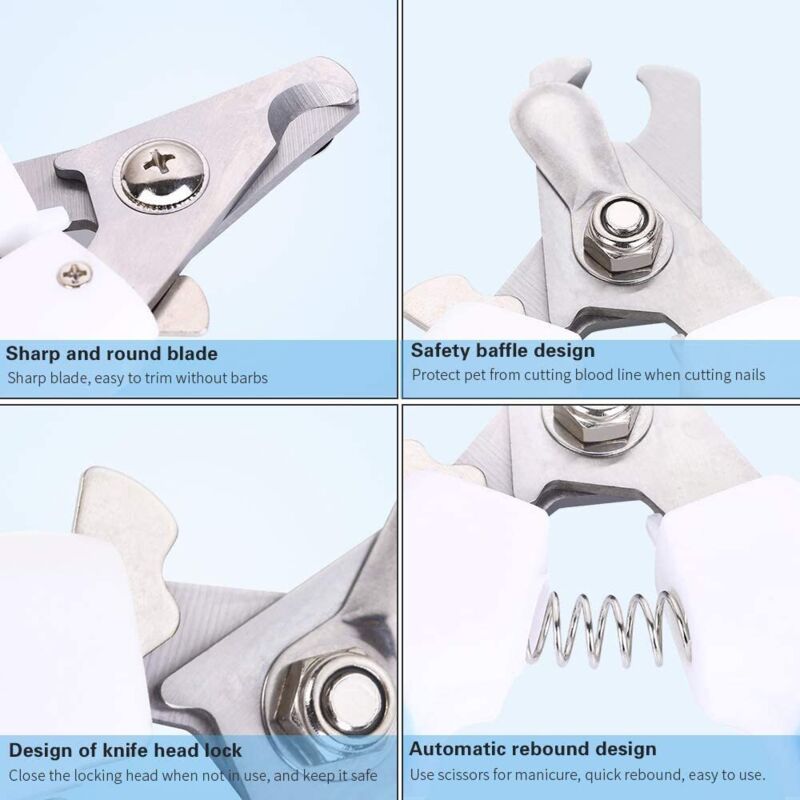 Pet Nail Clippers with Nail File for Small Medium Large Dogs Cats Birds and Rodents - Image 3