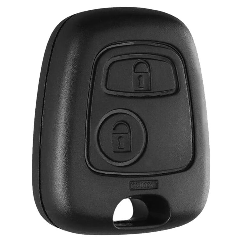 Replacement Key Shell with Screw and Remote Button Compatible with Citroen Peugeot Toyota Models Black - Image 1