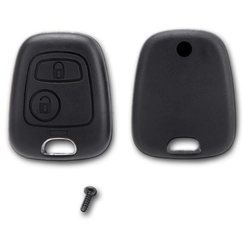Replacement Key Shell with Screw and Remote Button Compatible with Citroen Peugeot Toyota Models Black - Image 4