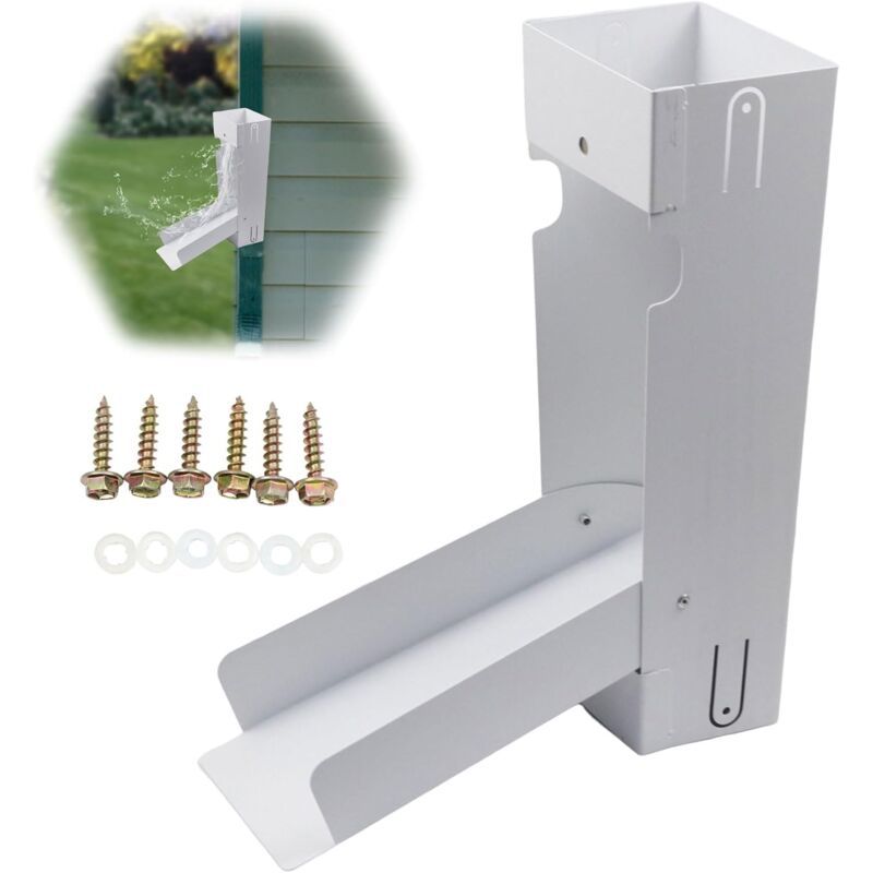 Rainwater Catcher Compatible with Standard White Downspout, 34 Inch - Image 1
