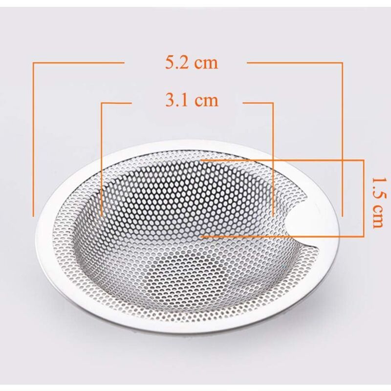 2 Pack Stainless Steel Sink Strainers, 5cm - Image 2