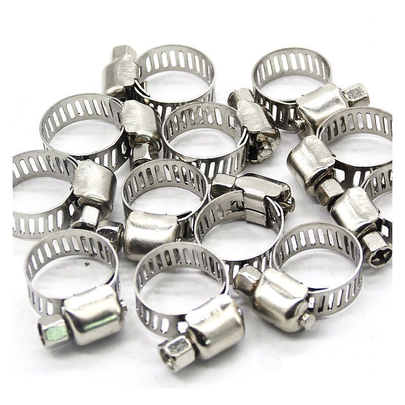 Adjustable Stainless Steel Hose Clamps for Fuel Lines Rubber Pipes and Fixed Clips, 13 to 19mm - Image 1