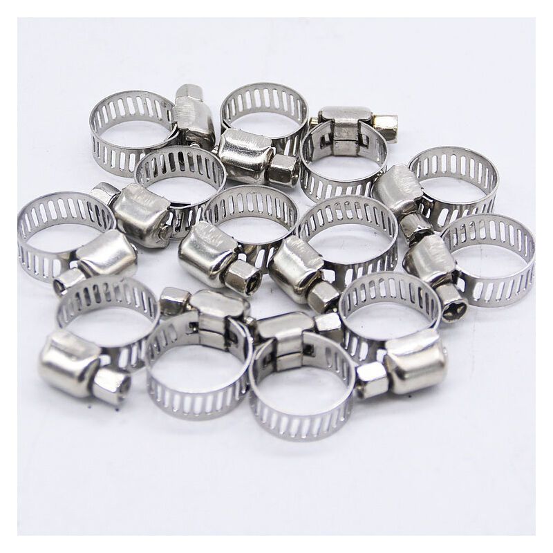 Adjustable Stainless Steel Hose Clamps for Fuel Lines Rubber Pipes and Fixed Clips, 13 to 19mm - Image 2