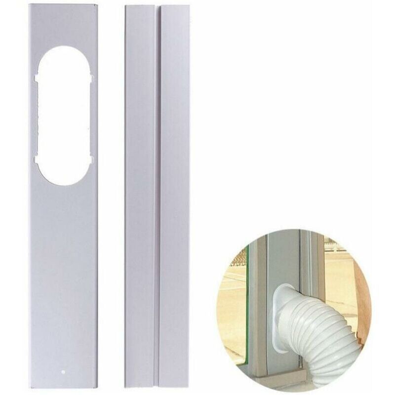 2 Pack Adjustable Window Seal Plates for Portable Air Conditioner, 55 to 110cm Opening 7.5 to 20cm - Image 1