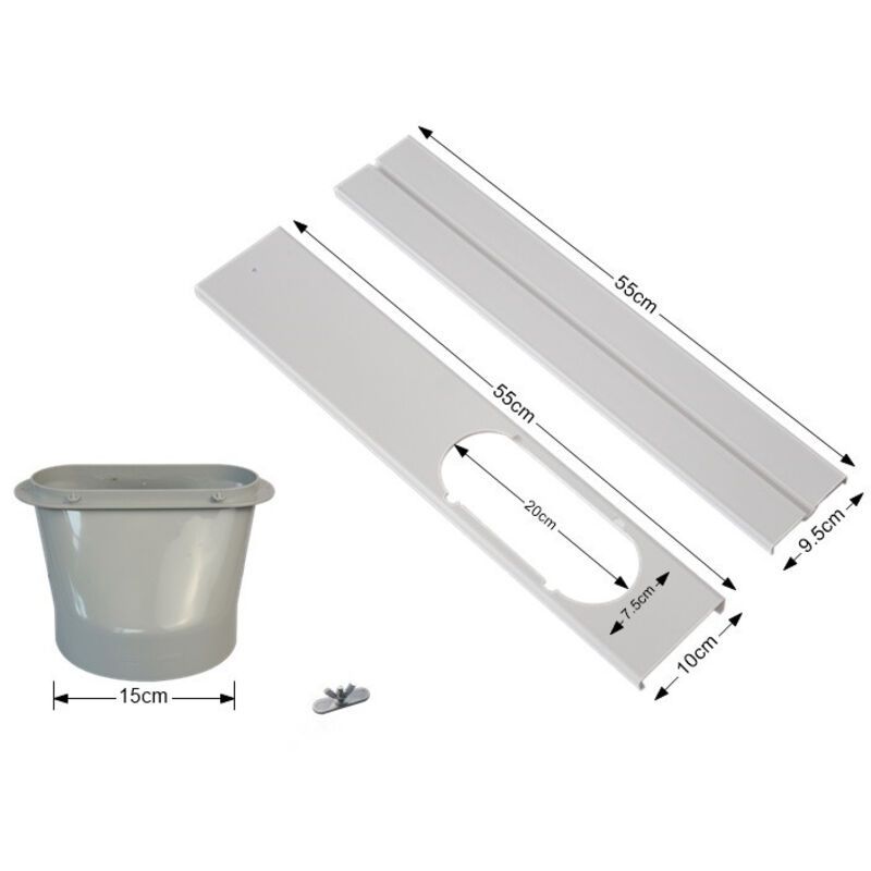 2 Pack Adjustable Window Seal Plates for Portable Air Conditioner, 55 to 110cm Opening 7.5 to 20cm - Image 3