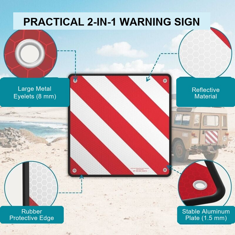 2 in 1 Bicycle Signal Reflector for Motorhome Bike Carriers - Image 2