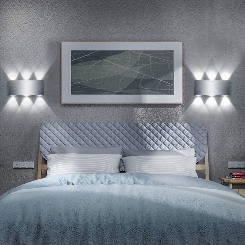 LED Wall Light 18W Indoor Square Aluminum Up Down Lamp Cool White for Bedroom Office Hallway - Image 2