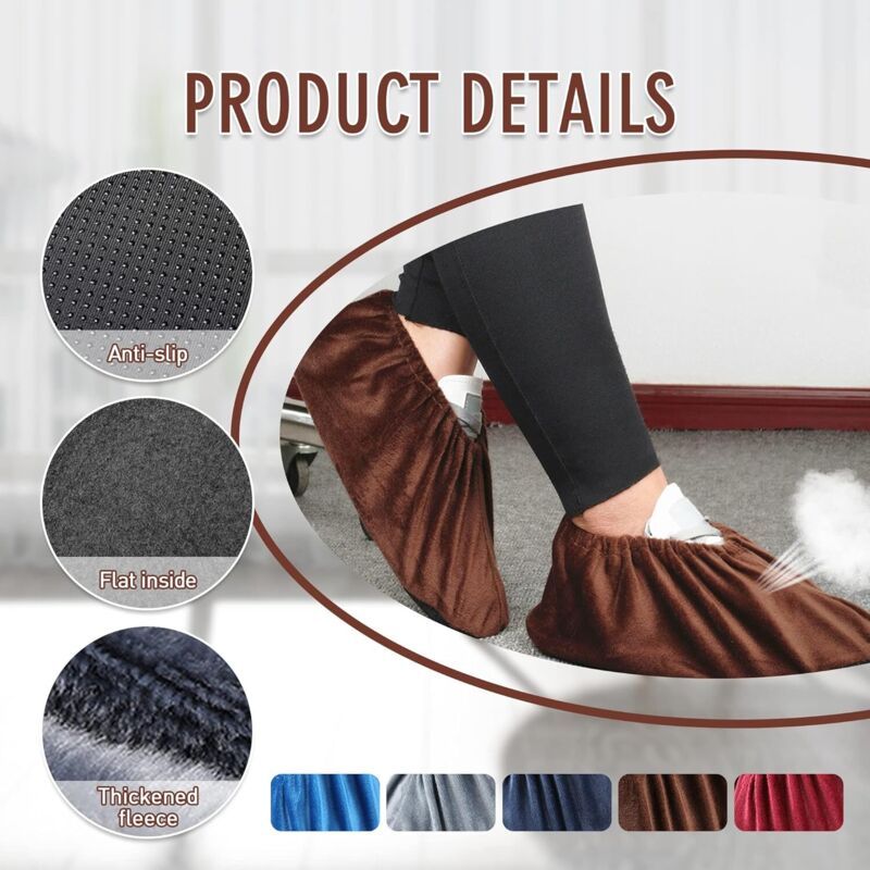5 Pair Grey Adult Overshoe Covers, EU 37 to 43 - Image 2