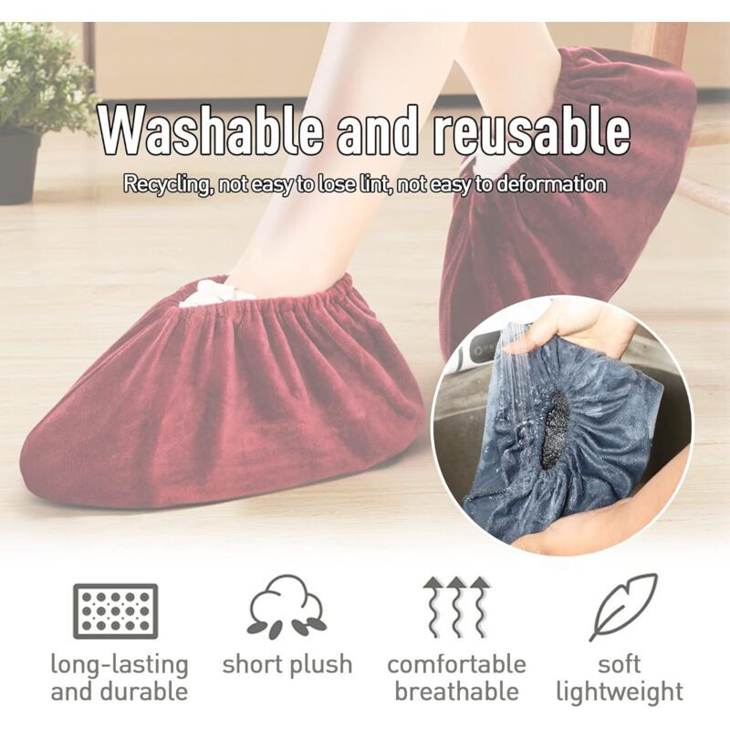5 Pair Grey Adult Overshoe Covers, EU 37 to 43 - Image 4
