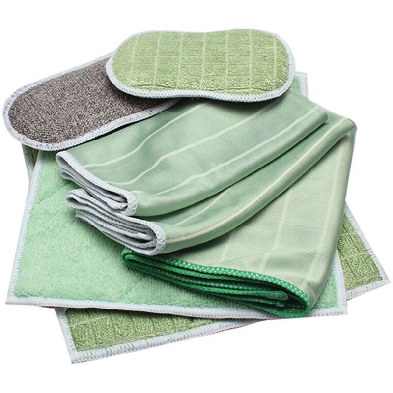 6 Pack Bamboo Microfiber Cleaning Cloths for Glass Bodywork Screens and Smooth Surfaces - Image 1