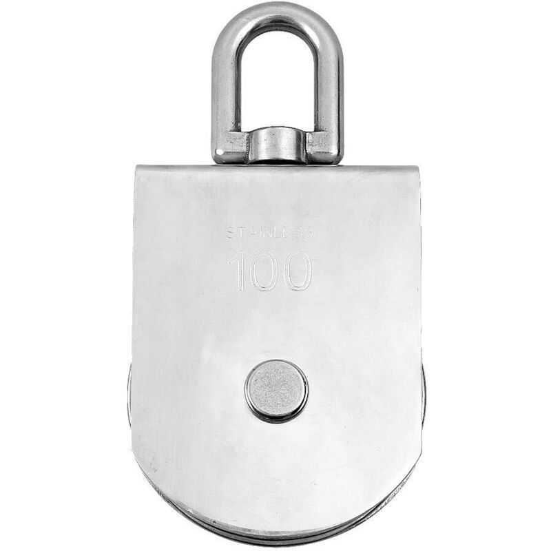 M100 Single Pulley Roller 304 Stainless Steel Heavy Duty Swivel Lifting Rope Block, 1000kg Load - Image 4