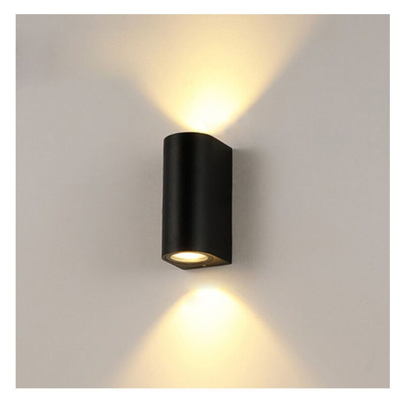 2 Pack Outdoor Wall Lights Aluminum Up Down IP44 Waterproof Black Lamps for Patio Garden Balcony Porch - Image 2
