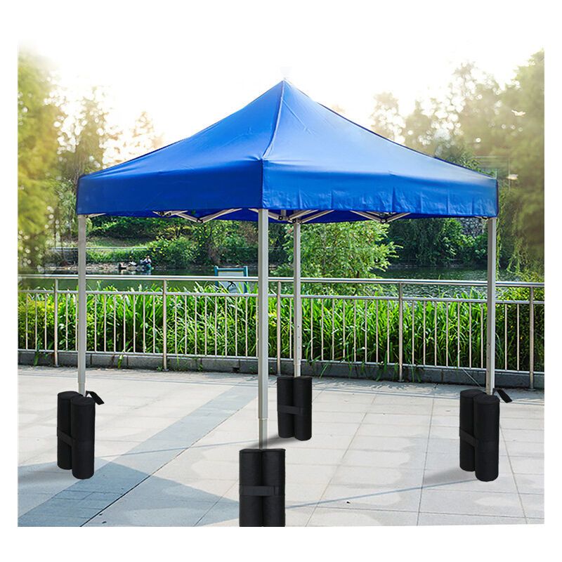 4 Pack Gazebo Weight Bags Black Fillable Ballast Bags for Party Tent and Pavilion, 60kg Max - Image 2