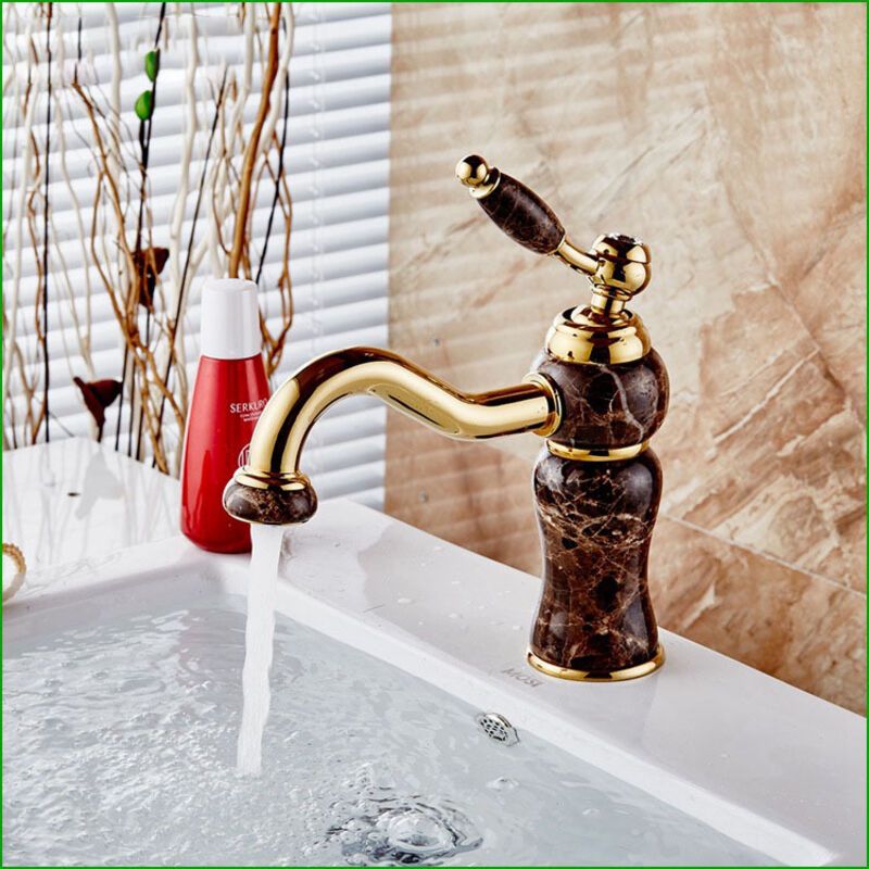 Kitchen Sink Mixer Faucet with Ceramic Handle and High Spout - Image 2