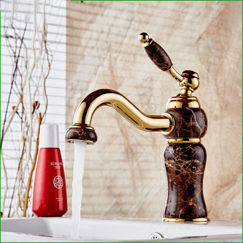 Kitchen Sink Mixer Faucet with Ceramic Handle and High Spout - Image 3