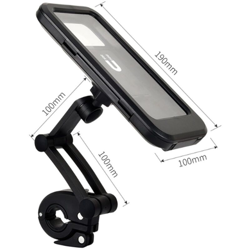 Waterproof Anti Theft Motorcycle Phone Holder Bicycle Phone Mount for 5.5 to 6.7 Inch Phones, 1 inch - Image 2
