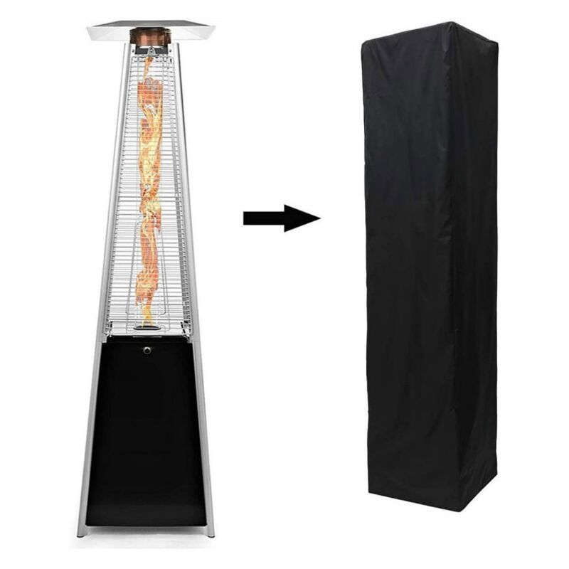 Patio Heater Cover Pyramid Gas Patio Heater, Patio Heater Cover Waterproof Anti Tear Cover Anti Snow Wind Resistant, H87 x W21 x D24 Inch - Image 1