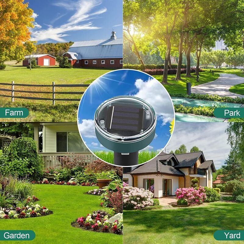 4 Pieces Solar Mole Repeller, Ultrasonic Pest Repeller Mole Control with IP65 Waterproof, Garden Mole Repellent Mole Repellent - Image 2