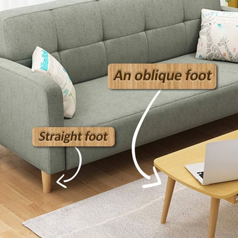 4 Pack Solid Wood Sofa Legs, Furniture Feet for TV Cabinet Bed Reliable, Replacement Wooden Sofa Legs with Non Slip Mat and Mounting Plate and Screws - Image 4