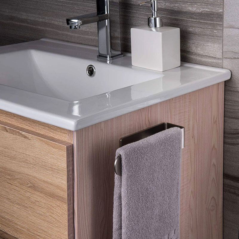 Self Adhesive Stainless Steel Bathroom Towel Bar No Drilling, 23cm - Image 2