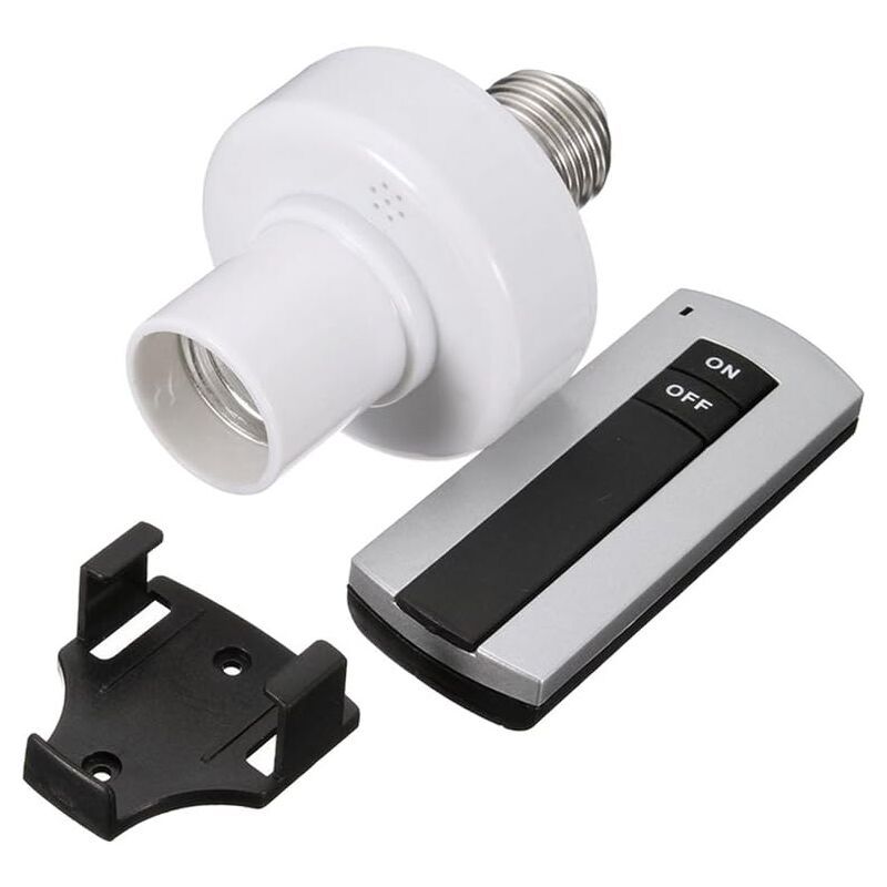 E27 220v Wireless Remote Control Light Lamp Bulb Cap Holder Socket Switch - Image 1