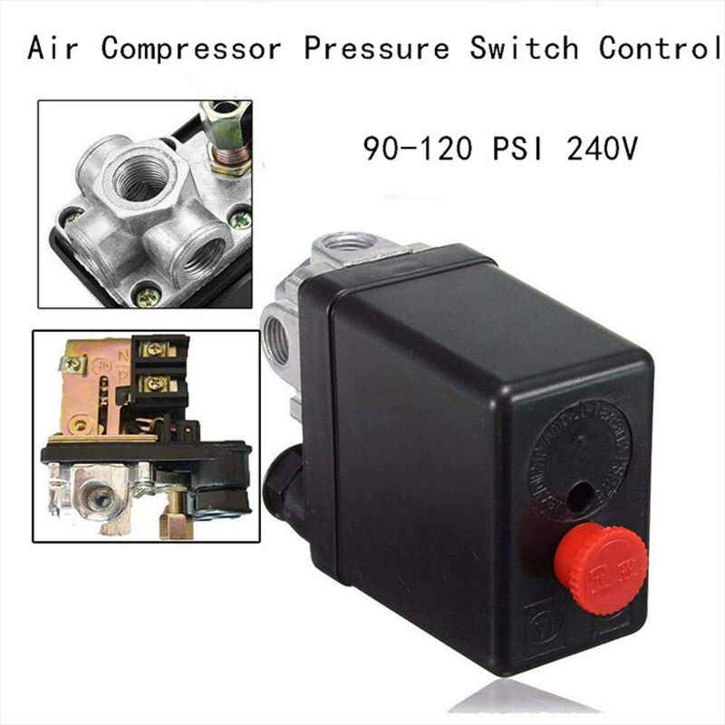 240V 16A Port 90PSI 120PSI Air Compressor Pressure Switch Control Regulator with Measurements for Rapid Pressure Reduction - Image 2