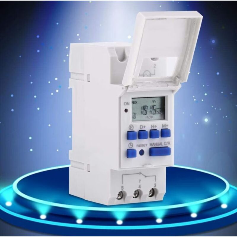 Programmable Digital Timer, Digital Timer, LCD Display, Weekly Digital Timer with Programming, DIN Rail Programmable Digital Timer, 220V - Image 2