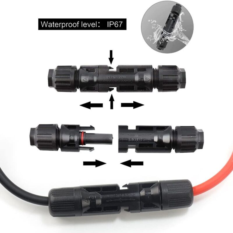 Solar Connector, mc4 Connector, PV Connector, Solar Photovoltaic Connector, Male Female Solar Panel Cable Connectors, Waterproof Seal, 4 Pairs - Image 4