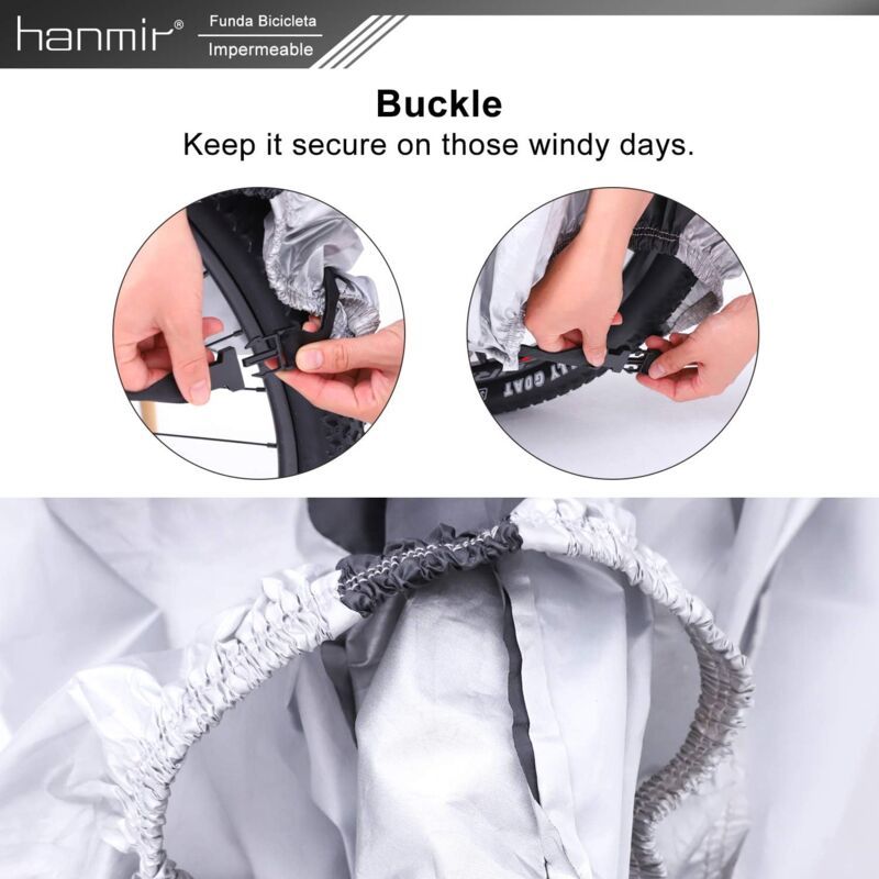 Bike Cover, Waterproof Outdoor Bike Cover with Lock Hole for Mountain Road Bikes, Xxl, 200CM, 70CM, 110CM - Image 2