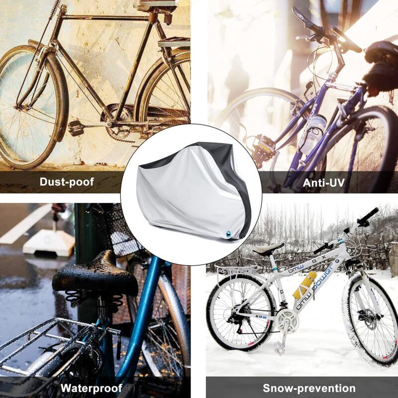 Bike Cover, Waterproof Outdoor Bike Cover with Lock Hole for Mountain Road Bikes, Xxl, 200CM, 70CM, 110CM - Image 3