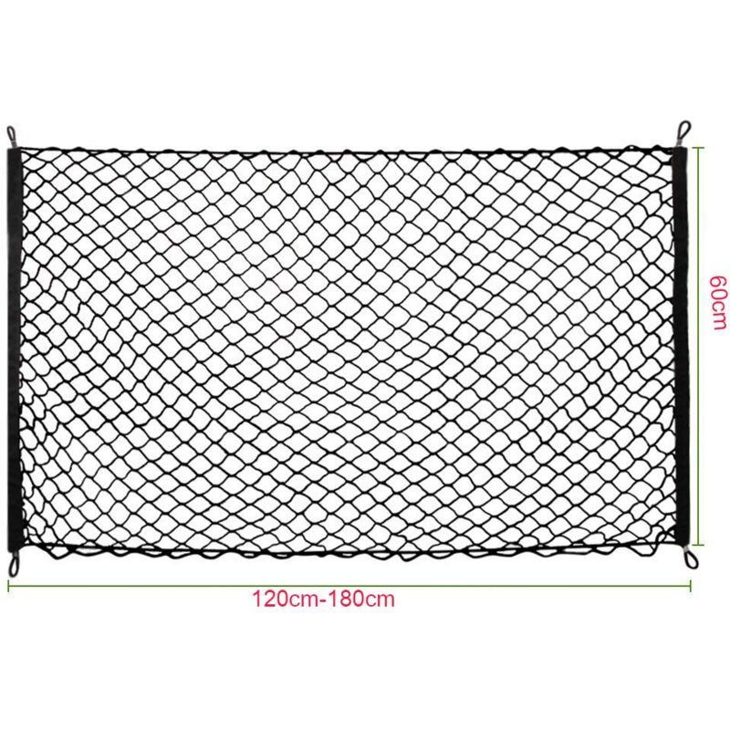 Car Luggage Net, Elastic Nylon Trunk Net Protective Net Multifunction Partition Net for Pet Trunk Storage Dogs, 115 x 60cm - Image 2