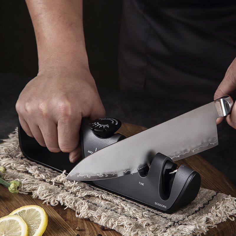 Kitchen Sharpener Professional Knife Sharpener, Knife Sharpener with Non Slip Eraser for Knives, Scissors Knife Sharpeners - Image 3