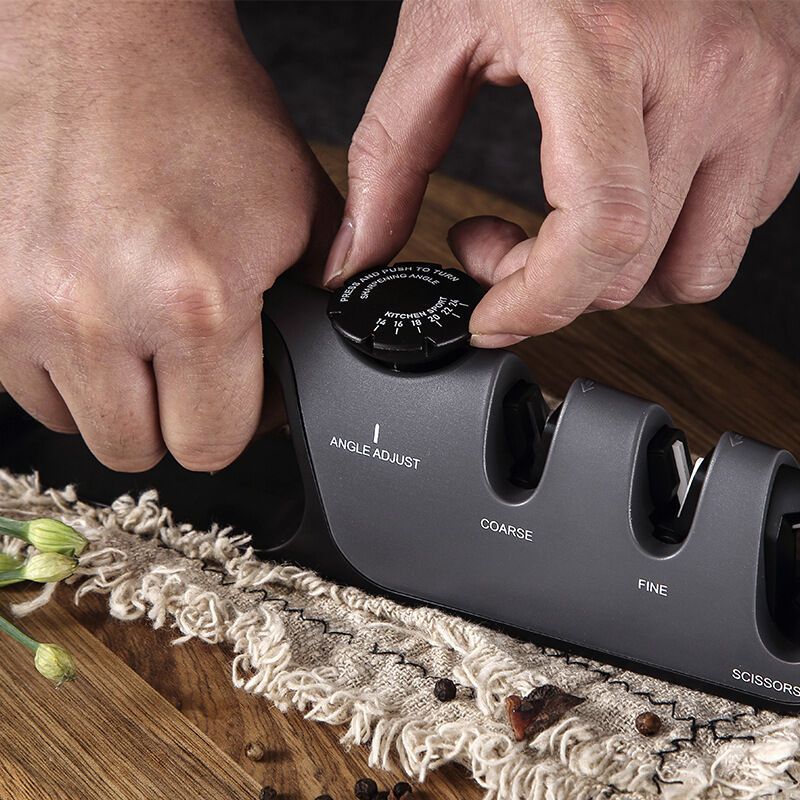 Kitchen Sharpener Professional Knife Sharpener, Knife Sharpener with Non Slip Eraser for Knives, Scissors Knife Sharpeners - Image 4